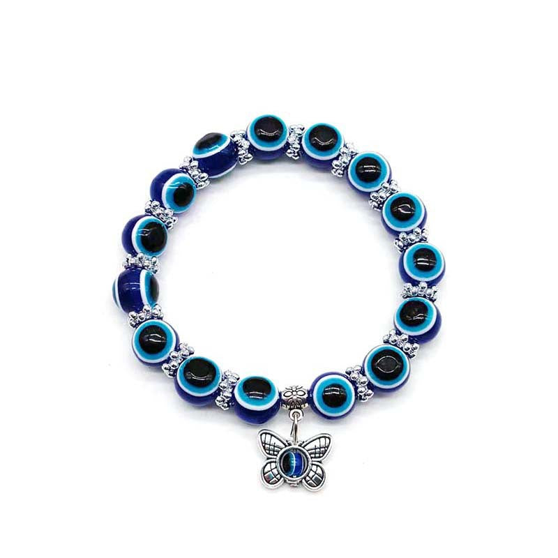 Wholesale Devil Eyes Butterfly Elephant Resin Beaded Bracelet